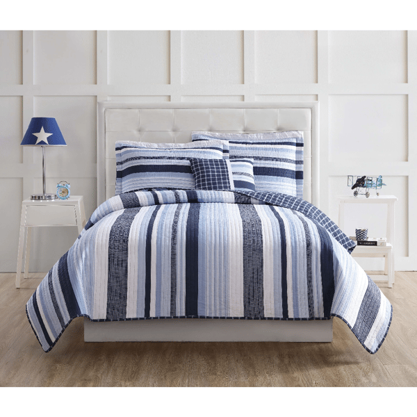 My World Mason Stripe 4pc. Quilt Set