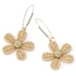 Betsey Johnson Spring Chick Raffia Daisy Dangle Earrings - image 2