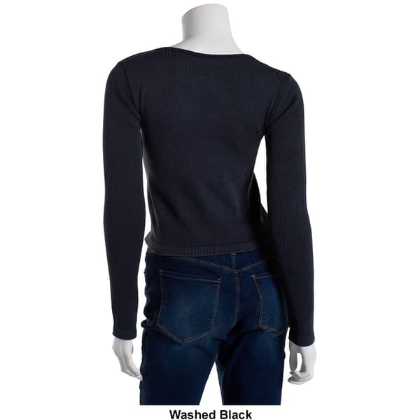 Juniors Social Revival Washed Seamless & Ribbed Top