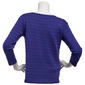 Womens Kasper Long Button Clasp Sleeve Texture Sweater - image 2