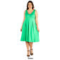 Plus Size 24/7 Comfort Apparel Solid Fit & Flare Pocket Dress - image 4