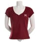 Juniors Madden Girl Cap Sleeve Plush Waffle Henley Top - Tawny - image 2