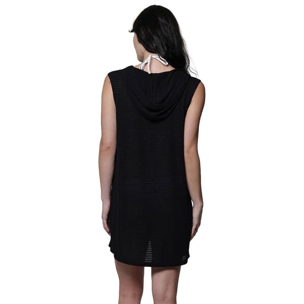 Womens J Valdi Marina Sleeveless Zip Hoodie Swim Cover Up