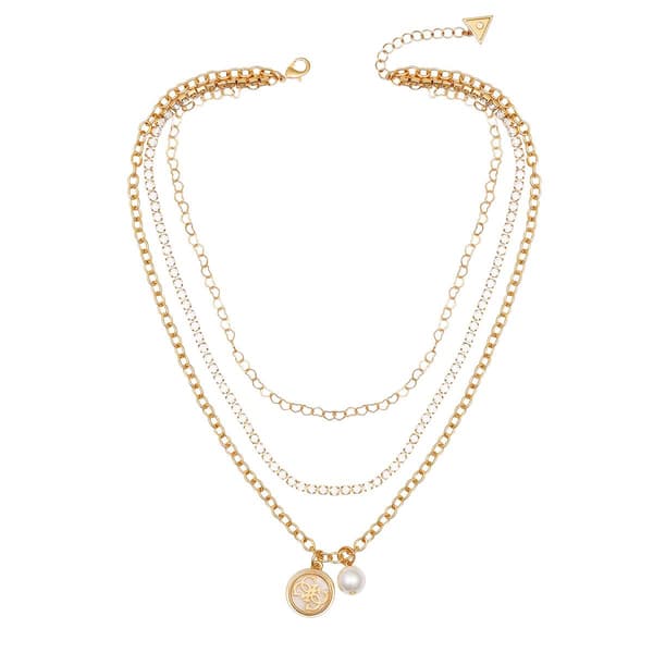 GUESS Gold-Tone Layered Necklace with Extender - image 