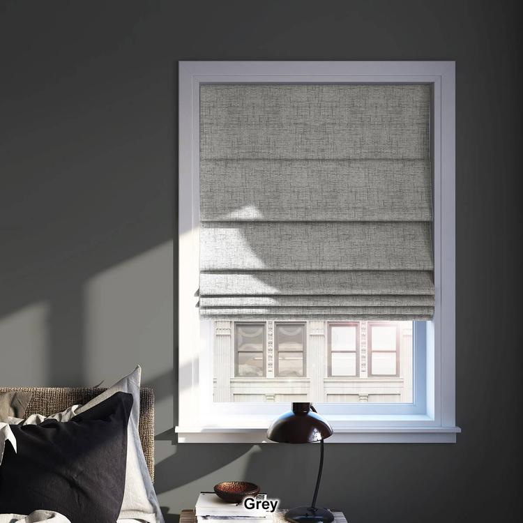 Sun Zero®  Somerton Textured 100% Blackout Cordless Roman Shade