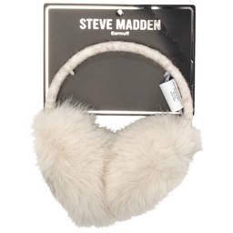 Womens Steve Madden Cozy Knit Faux Fur Earmuffs
