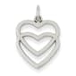 Gold Classics(tm) 14kt. White Gold Double Heart Charm - image 1