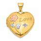Gold Classics(tm) 14kt. Gold & White Rose Rhodium Diamond Locket - image 1