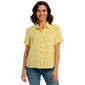 Womens Notations Flutter Sleeve Rhinestone Button Front Blouse - image 1