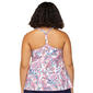Plus Size Leilani Palm Beach Paisley Racerback Tankini Swim Top - image 2