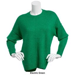 Womens Vince Camuto Solid Long Sleeve Crewneck Pullover