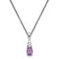 Gemstone Classics&#40;tm&#41; 14kt. White Gold Amethyst Diamond Necklace - image 1