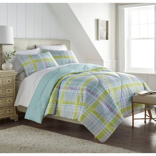 Shavel Home Products Seersucker Comforter Set - Summer Plaid - image 