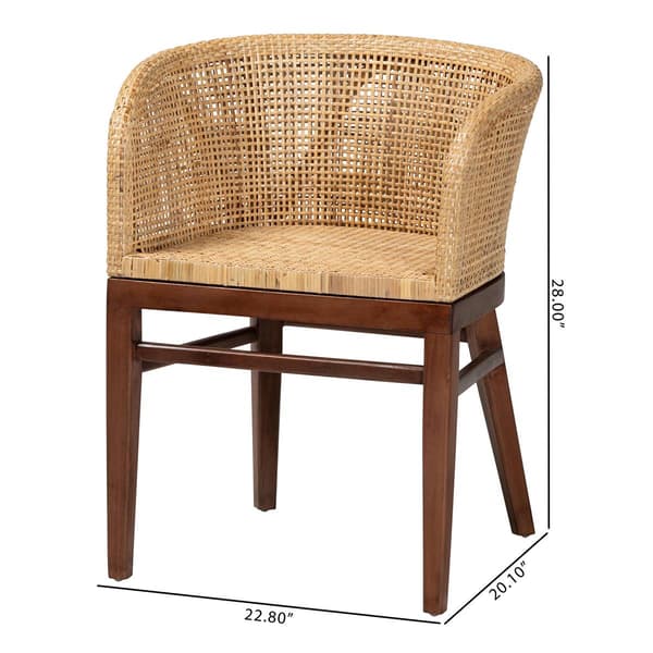 bali & pari Papua Modern Bohemian Acasia Wood Dining Chair