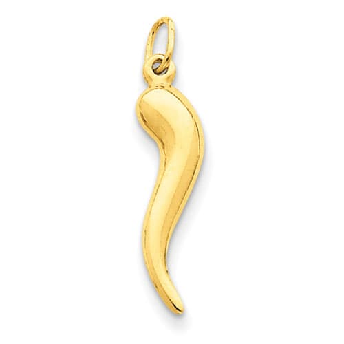 Gold Classics&#40;tm&#41; 14kt. Gold Italian Horn Charm - image 