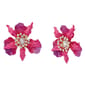 Betsey Johnson Hothouse Bloom Orchid Post Earrings - image 1