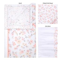 Trend Lab® 3pc. Reversible Floral Crib Bedding Set