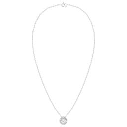 Nova Star(R) Sterling Silver 1ctw. Lab Grown Diamond Halo Pendant