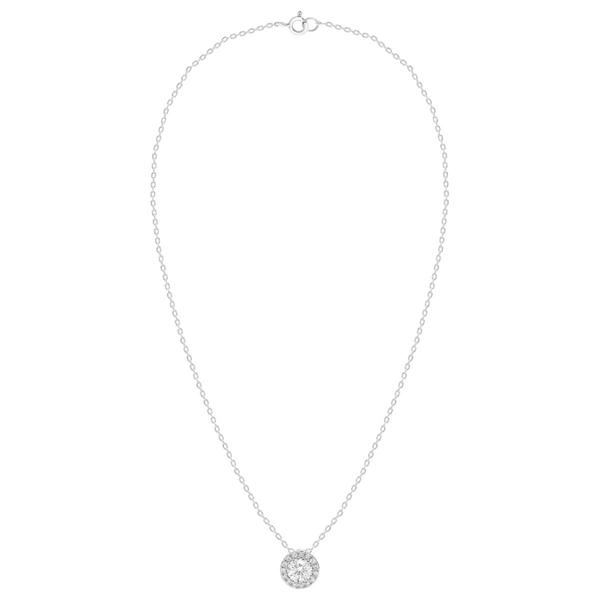 Nova Star(R) Sterling Silver 1ctw. Lab Grown Diamond Halo Pendant - image 