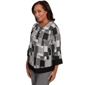Womens Alfred Dunner Santa Barbara Patchwork Fringe Blouse - image 3