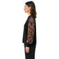 Womens Zac & Rachel Long Abstract Chiffon Sleeve Sweater - image 3
