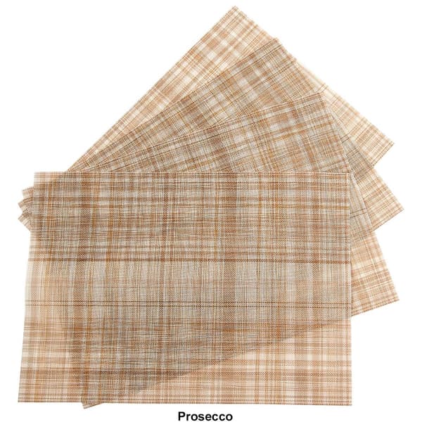 Kota Plaid Woven Vinyl Placemats - Set of 4