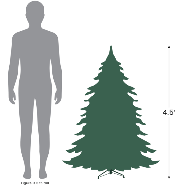 Northlight 4.5ft. Pre-Lit Ashcroft Cashmere Pine Christmas Tree