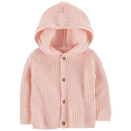 Baby Girl (NB-9M) Carter&#39;s(R) Hooded Cardigan Sweater - Pink