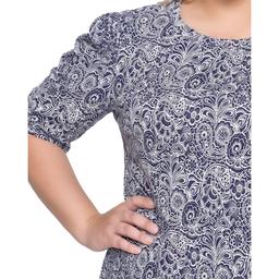 Plus Size NY Collection Elbow Sleeve Floral Paisley Blouse
