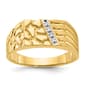 Mens Gentlemens Classics&#40;tm&#41; 14kt. Gold Diamond Accent Nugget Ring - image 1