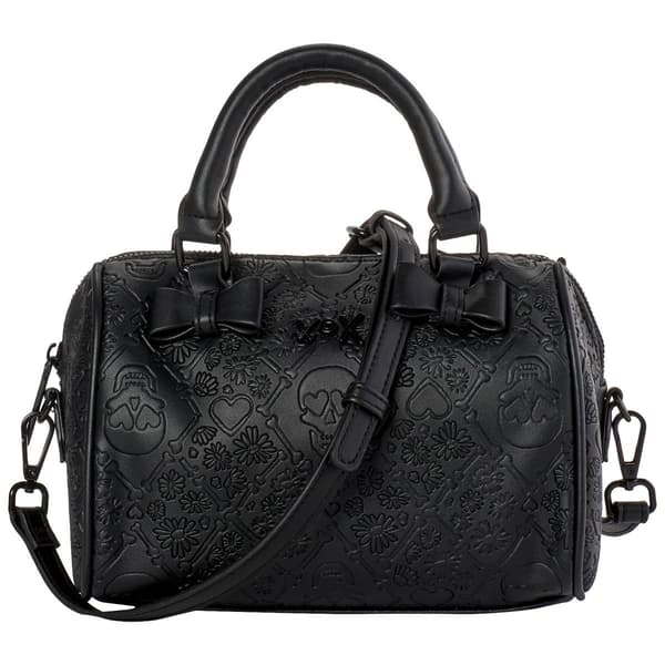 Betsey Johnson Jean Barrel w/Studs Crossbody