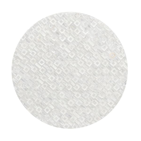 9th & Pike&#174; Grey Mother of Pearl Contemporary Accent Table
