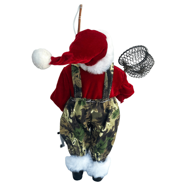 Santa''s Workshop 12in. Camo Fisherman Claus
