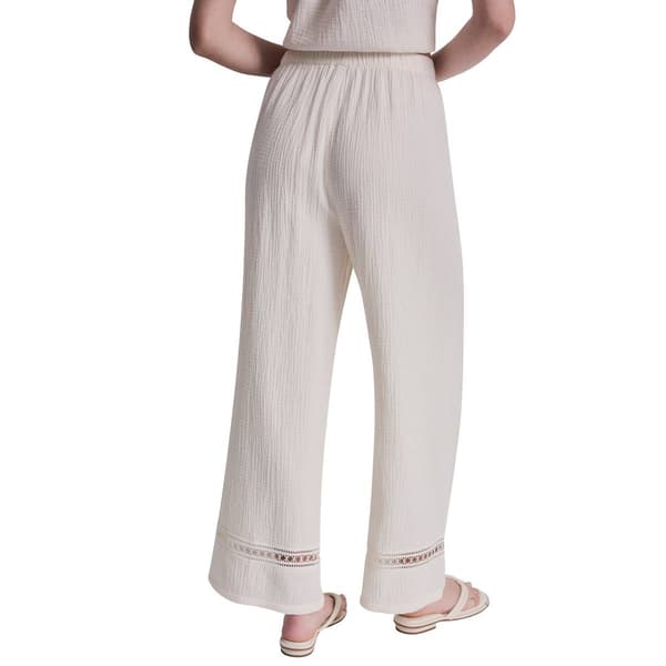 Womens DKNY Jeans Pull On Mid Rise Gauze Wide Pants