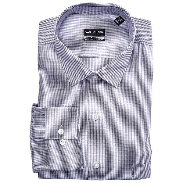 Mens Van Heusen(R) Regular Fit Stretch Dress Shirt - Brown Cobalt - image 