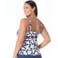 Plus Size Beach House Tropical Floral Pique Tankini Swim Top - image 2
