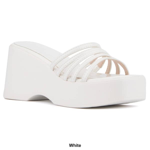 Womens Olivia Miller Dreamer Wedge Slide Sandals