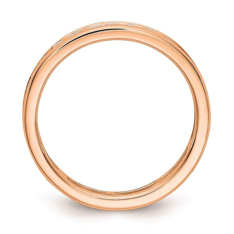 Pure Fire 14kt. Rose Gold Lab Grown 1ctw. Eternity Band