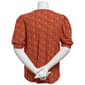 Womens Adrianna Papell Short Sleeve Dot V-Neck Blouse - image 2