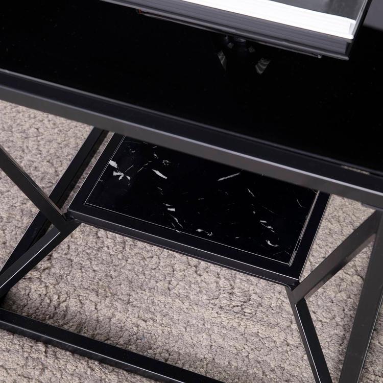 Southern Enterprises Argall Glass-Top Coffee Table