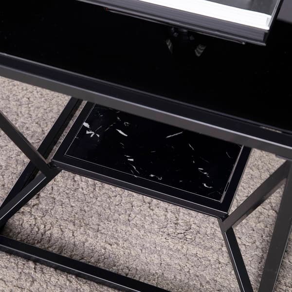 Southern Enterprises Argall Glass-Top Coffee Table
