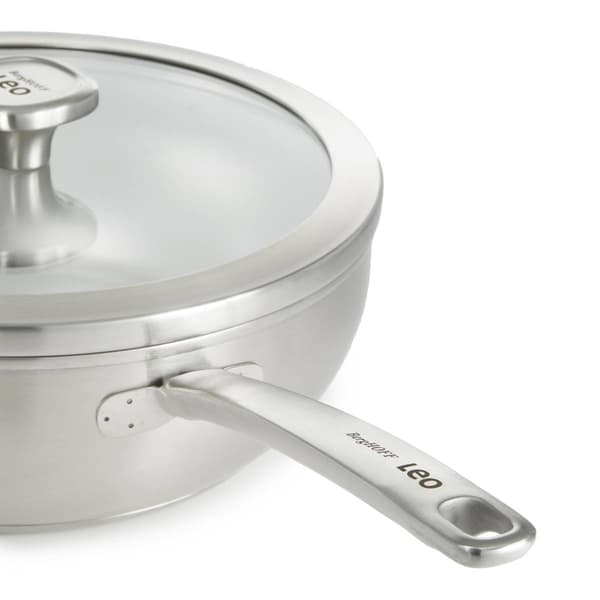 BergHOFF Graphite Stainless Steel 11in. Wok Pan w/ Glass Lid