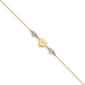 Gold Classics&#40;tm&#41; 14kt. Gold Two-Tone Puffed Heart Love 9in. Anklet - image 1