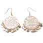 Adrienne Vittadini Rose Gold Filigree Dangle Earrings - image 1