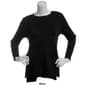 Womens Retrology Crew Neck Button Sleeve Side Slit Sweater - image 14