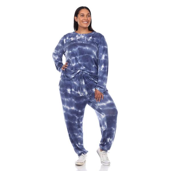 Plus Size White Mark 2pc. Tie Dye Pajama Set