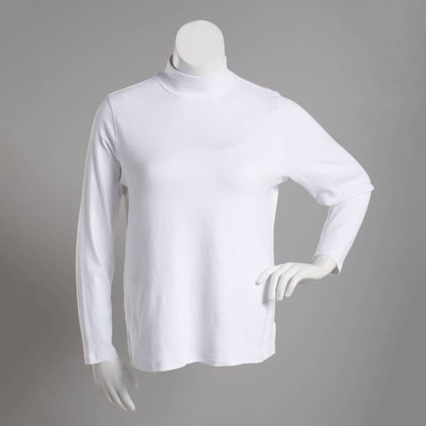 Petite Preswick & Moore Long Sleeve Mock Neck Tee - image 