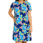 Plus Size Harlow & Rose Floral Shift Dress-Sodalite Blue/Multi - image 3