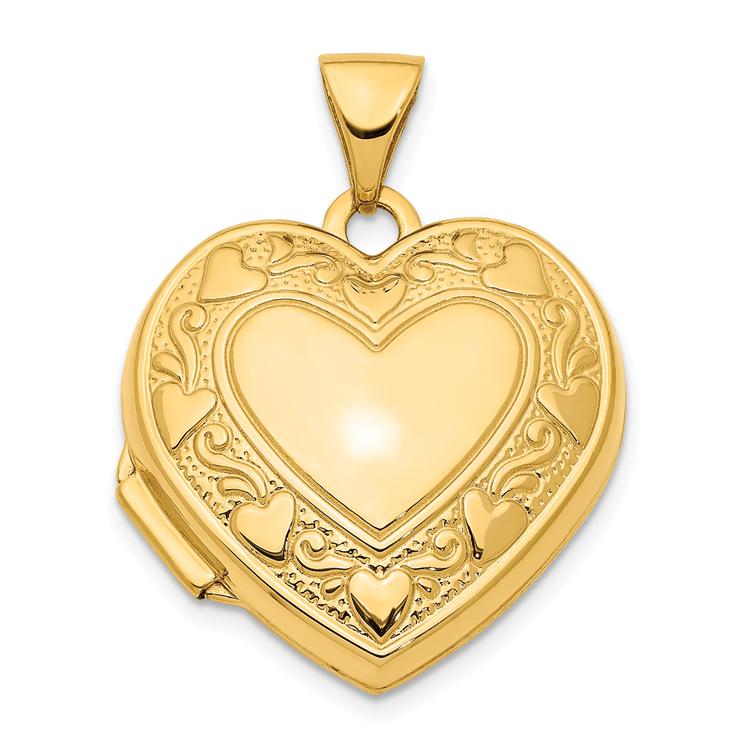 Gold Classics(tm) 14kt. Gold Heart 19mm Locket Pendant