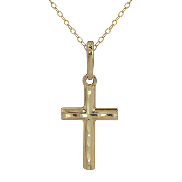 Kids 14kt. Cross Pendant Necklace - image 